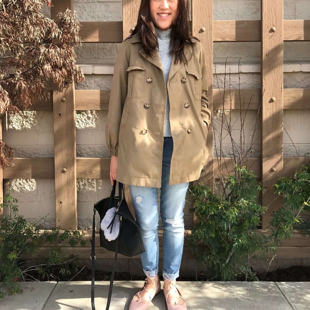 LOFT Trench coat size SP